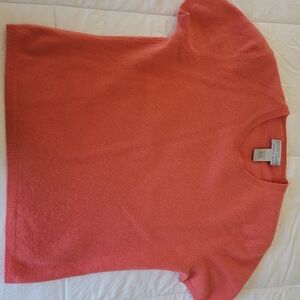 J. Crew Vibrant Coral Crew Neck Sweater
